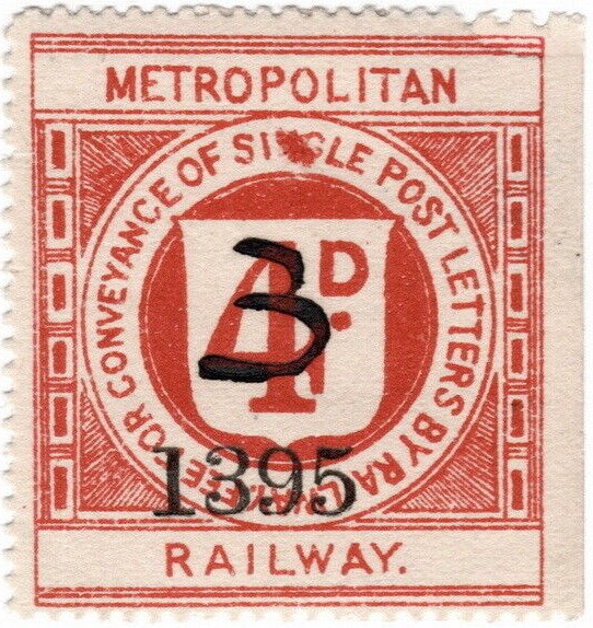 Railway Letter Stamps Metropolitan Railway